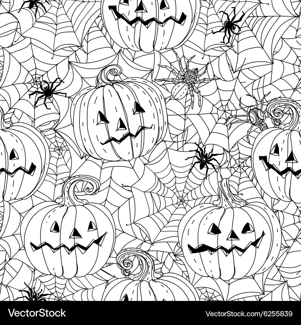 Spooky Cobweb Pattern Vector Image