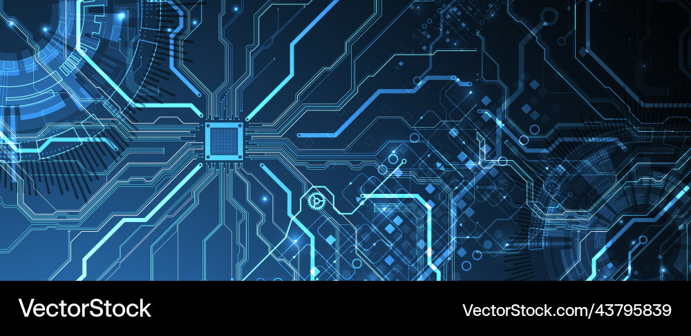 Technological Circuit Background Vector Image