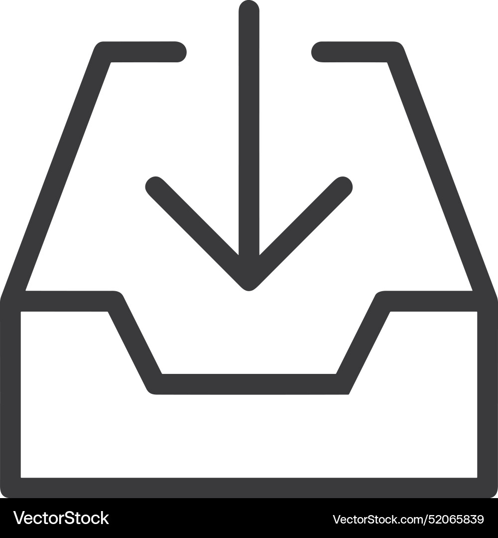 Upload outline icon symbol image Vector Image