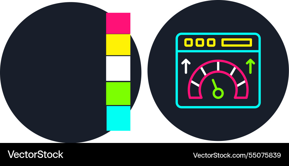 Web speed line multi color icon vector image
