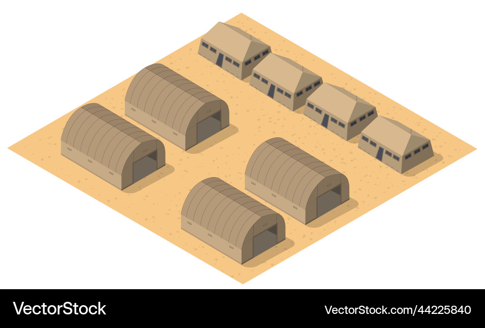 Army armed troop isometric military 3d vector image