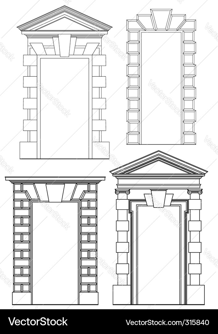 Classical Architectural Elements Vector Image