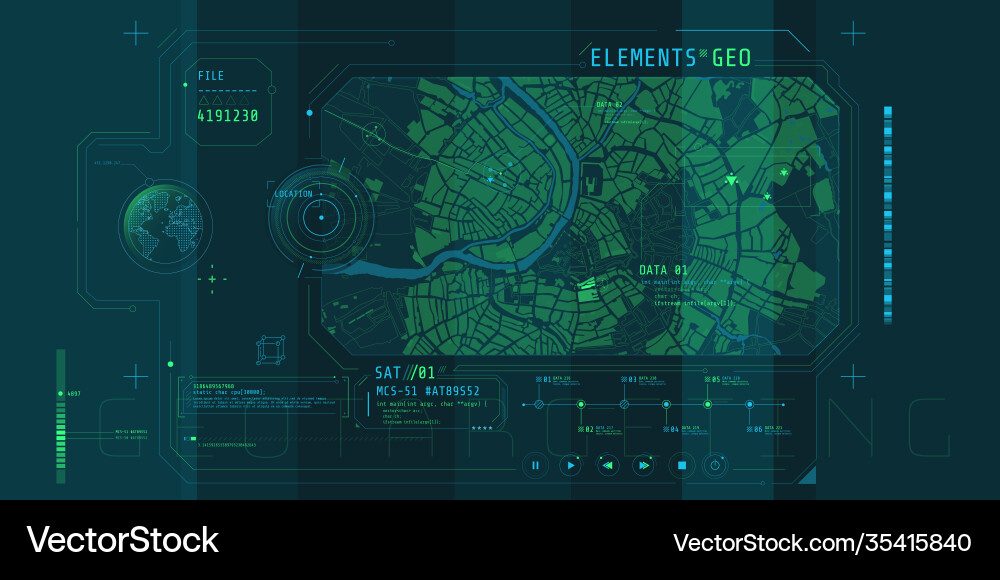 Design a futuristic software interface Design a futuristic software interface vector image