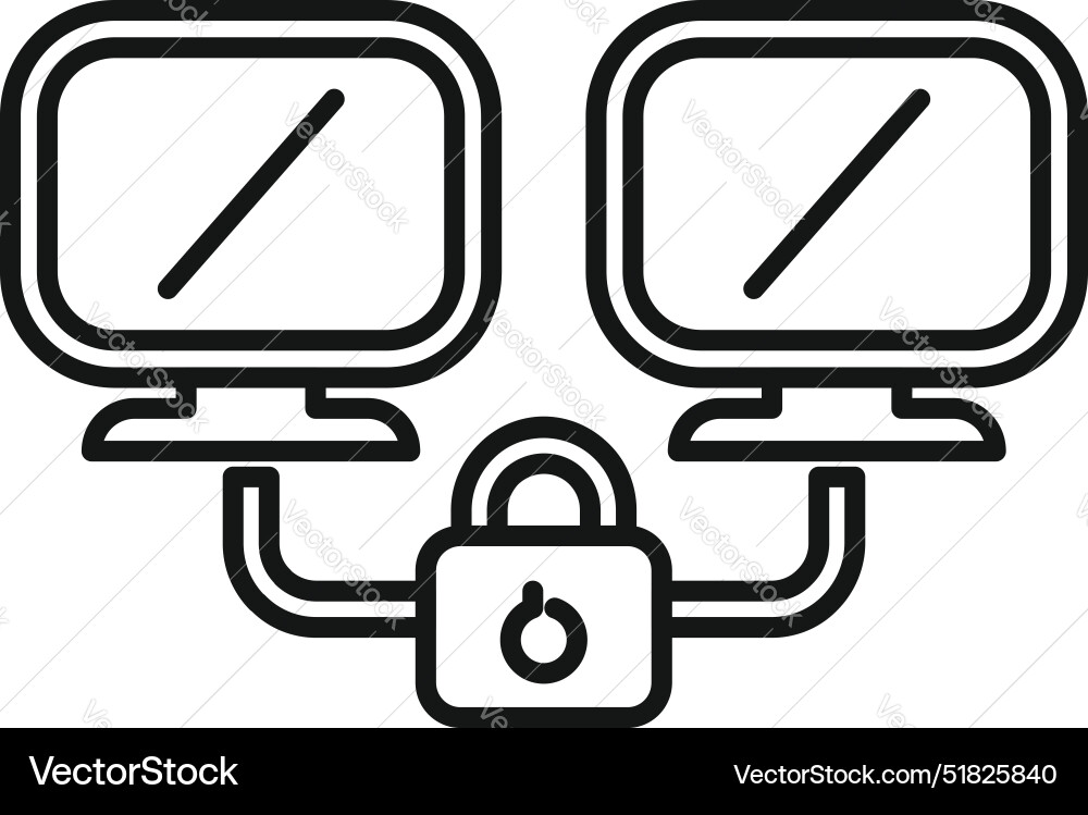 Network security system showing computer data Network security system showing computer data vector image