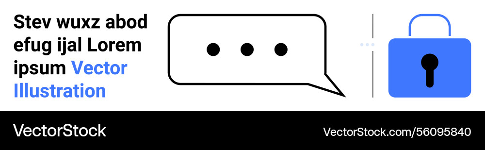 Secure messaging concept with chat bubble Vector Image
