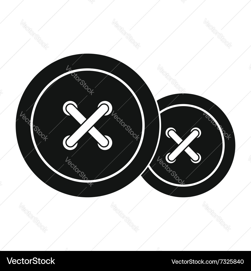 Sewing Buttons Icon Vector Image