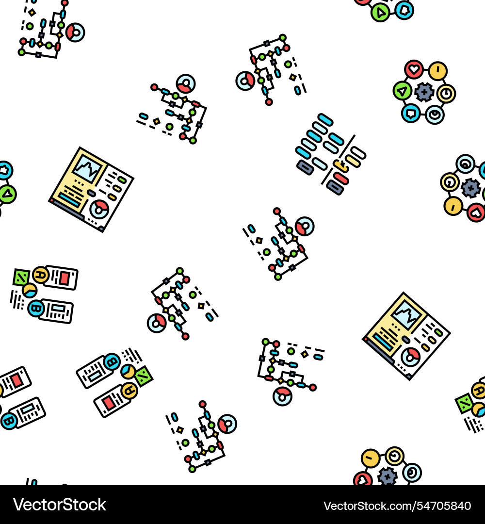 Ui ux design agency user develop seamless pattern vector image