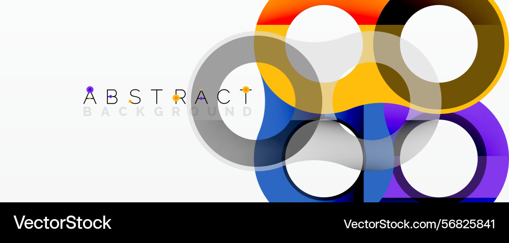 Bright overlapping circles create modern design Bright overlapping circles create modern design Vector Image