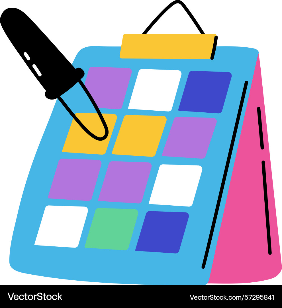 Choose colour with a picker flat style Vector Image