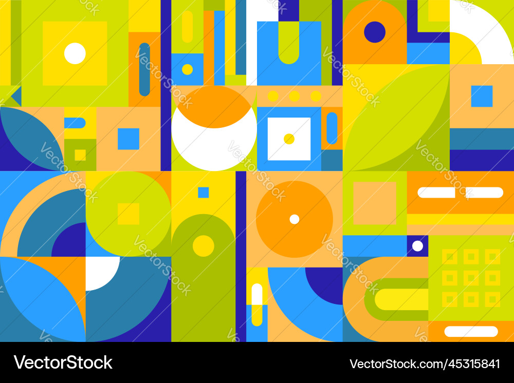Geometric pattern bauhaus style basic forms Geometric pattern bauhaus style basic forms vector image