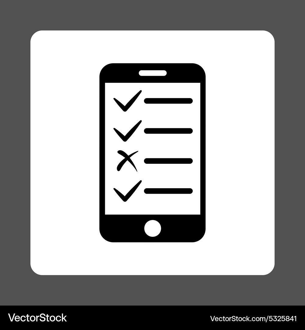 Mobile tasks icon from commerce buttons overcolor Vector Image