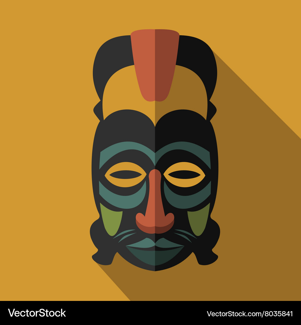 Set of african ethnic tribal masks Vector Image