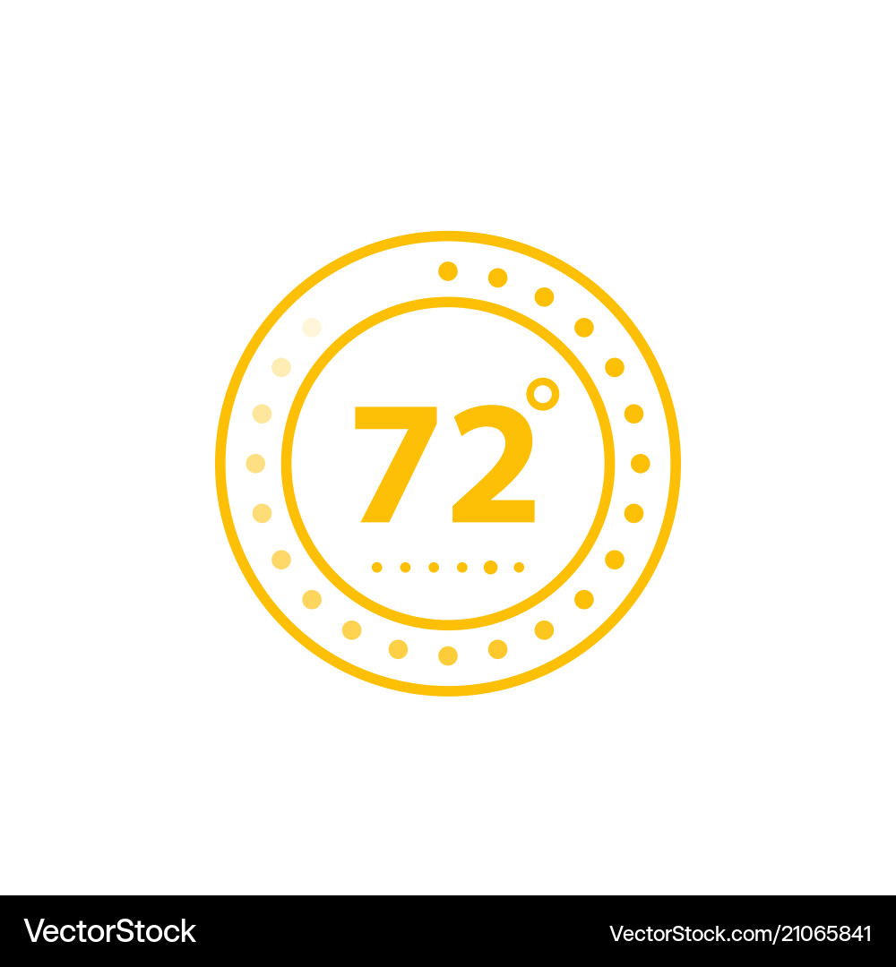 Thermostat temperature control icon vector image