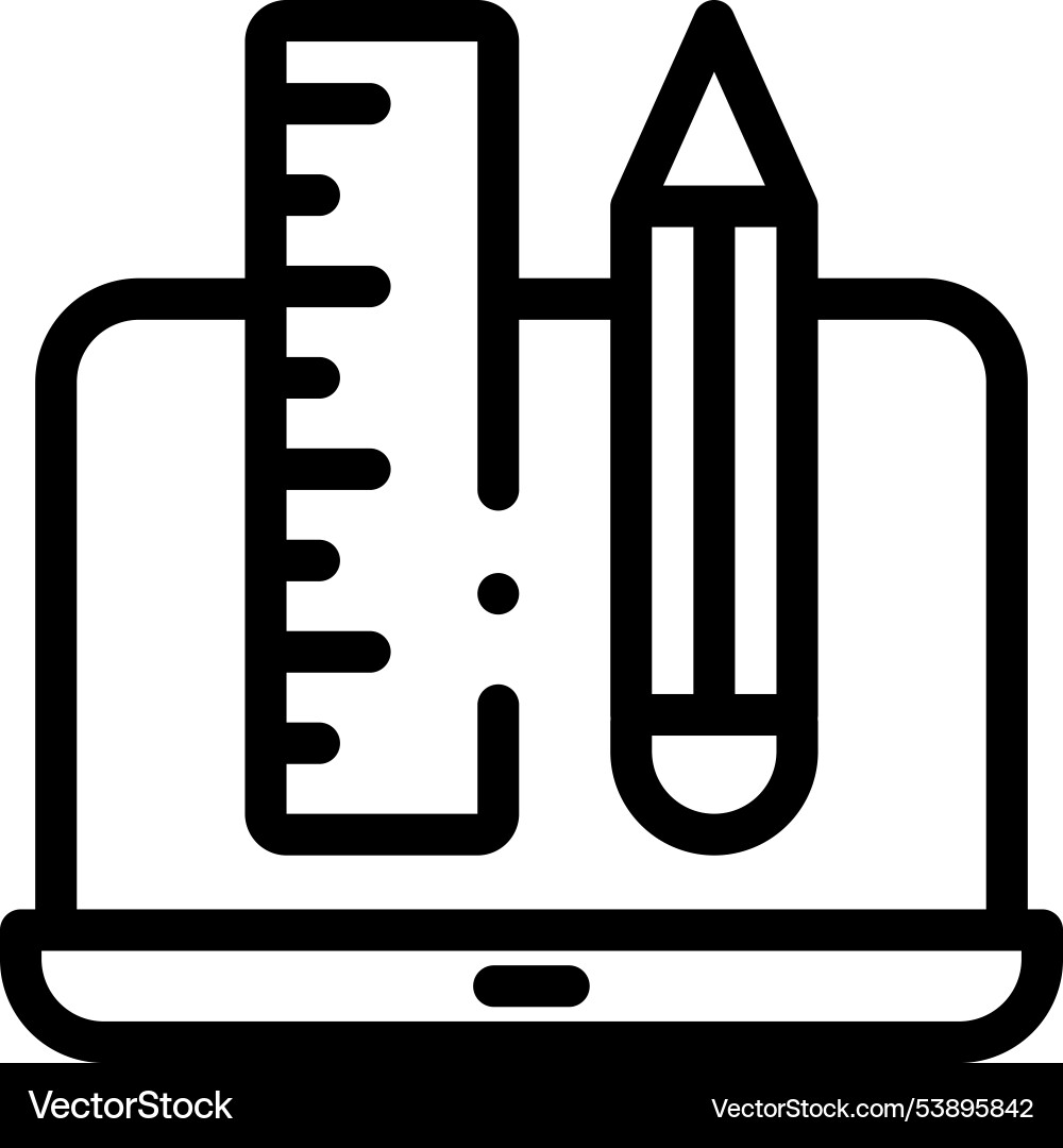 Graphic editor icon thin linear style design Vector Image