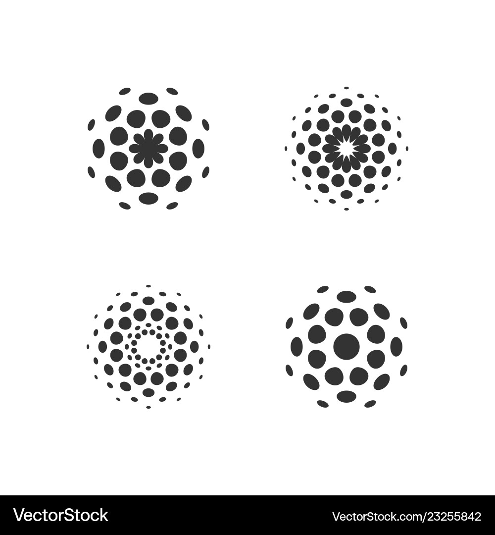 Halftone dots forms Halftone dots forms vector image