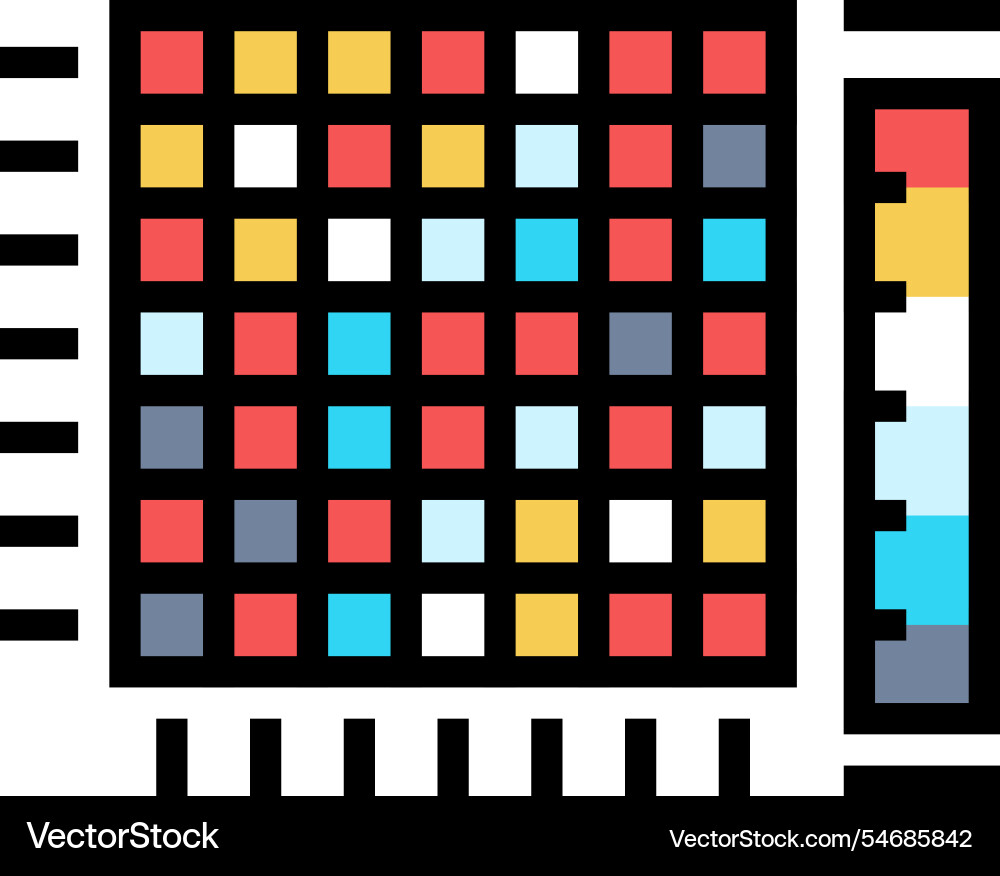 Heatmap big data color icon Vector Image