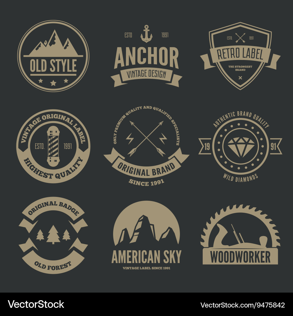 Set of logotypes elements labels badges Vector Image