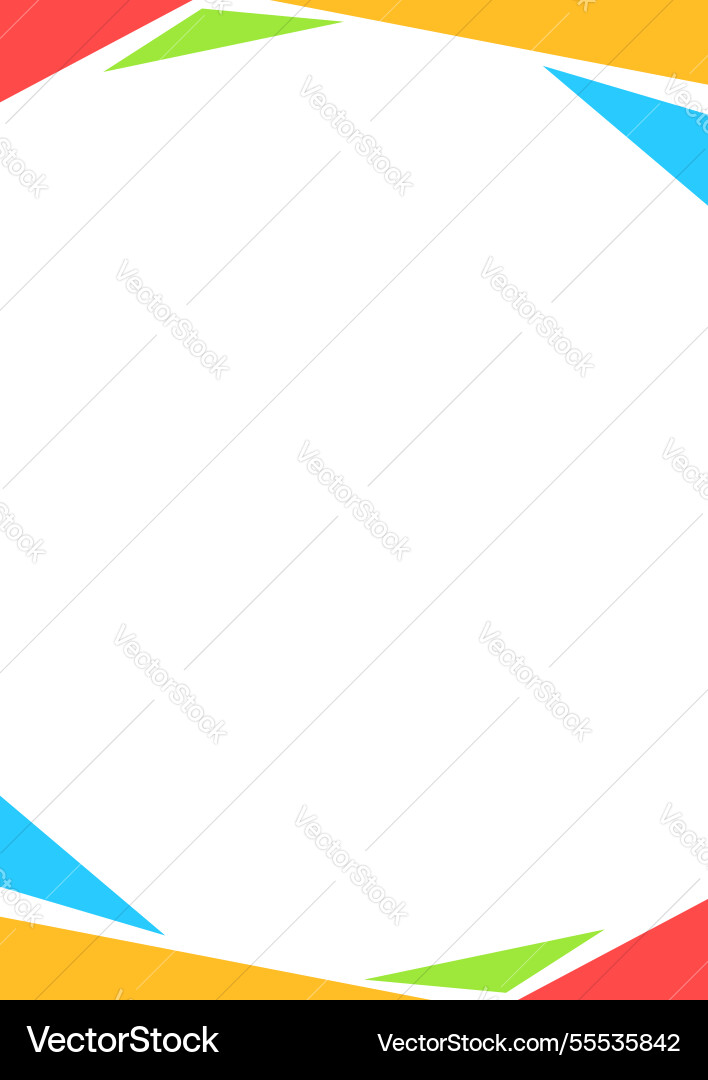 Template a4 with border frame colorful mock-up Template a4 with border frame colorful mock-up vector image