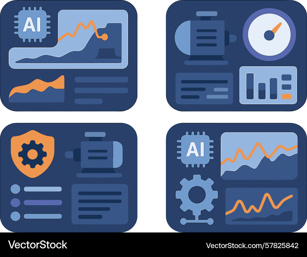Visual representation of artificial intelligence Vector Image