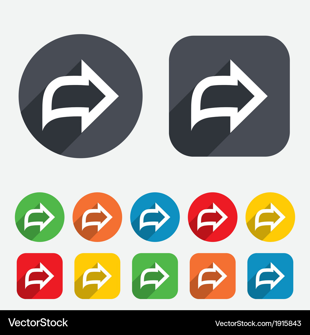 Arrow sign icon next button navigation symbol Vector Image