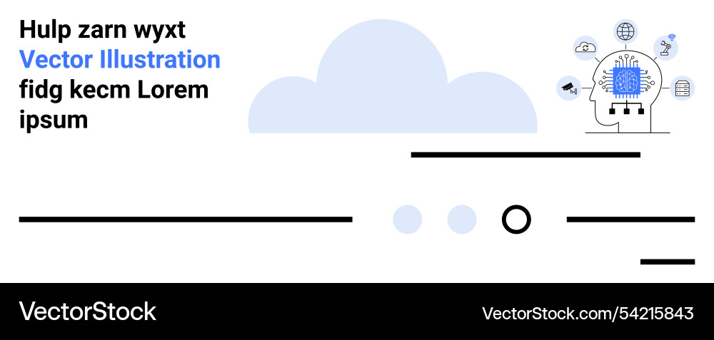 Artificial intelligence integration in cloud Artificial intelligence integration in cloud vector image