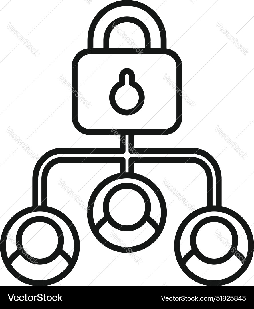 Business hierarchy providing secure access Business hierarchy providing secure access vector image