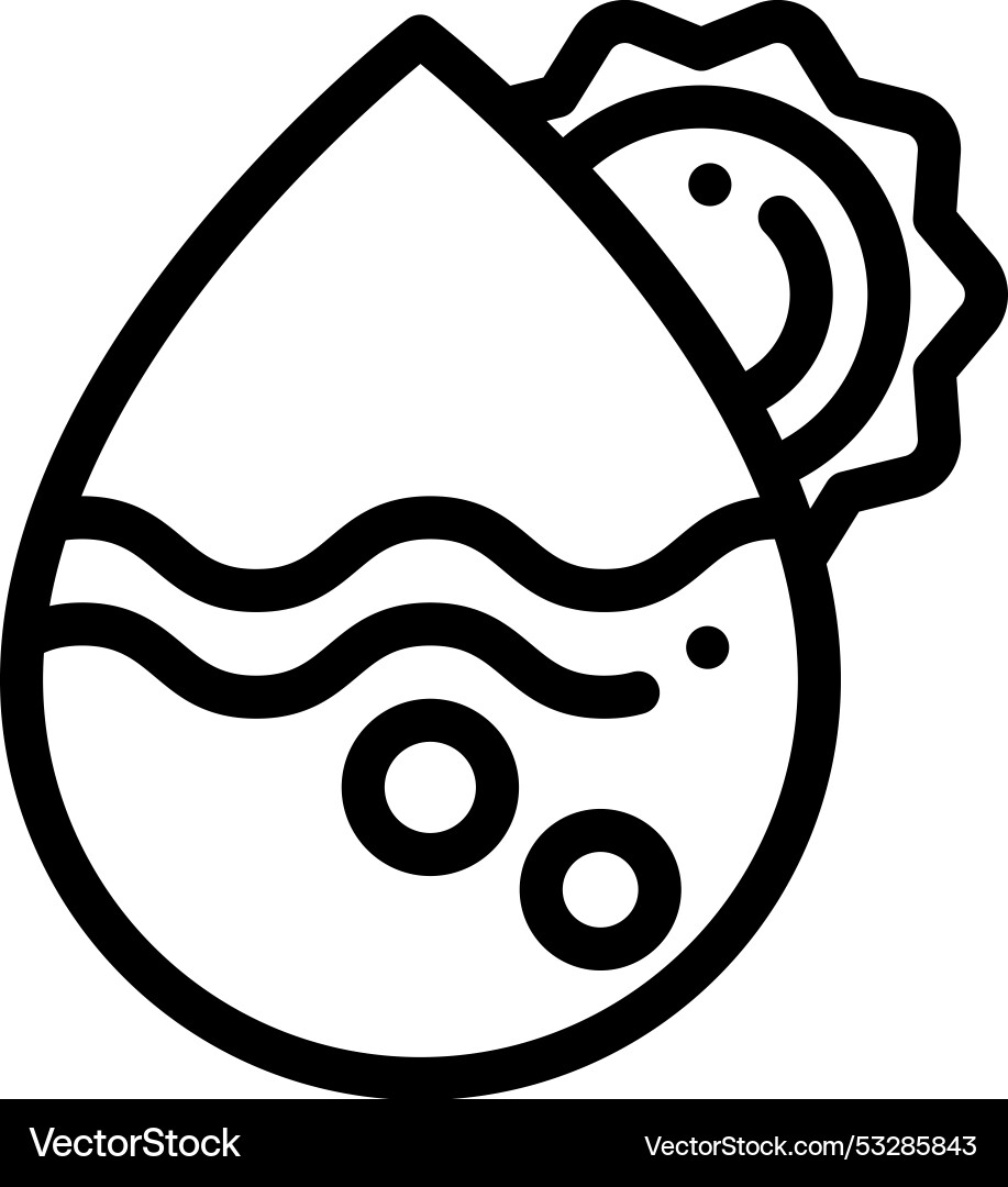 Drop icon thin linear style design isolated Vector Image