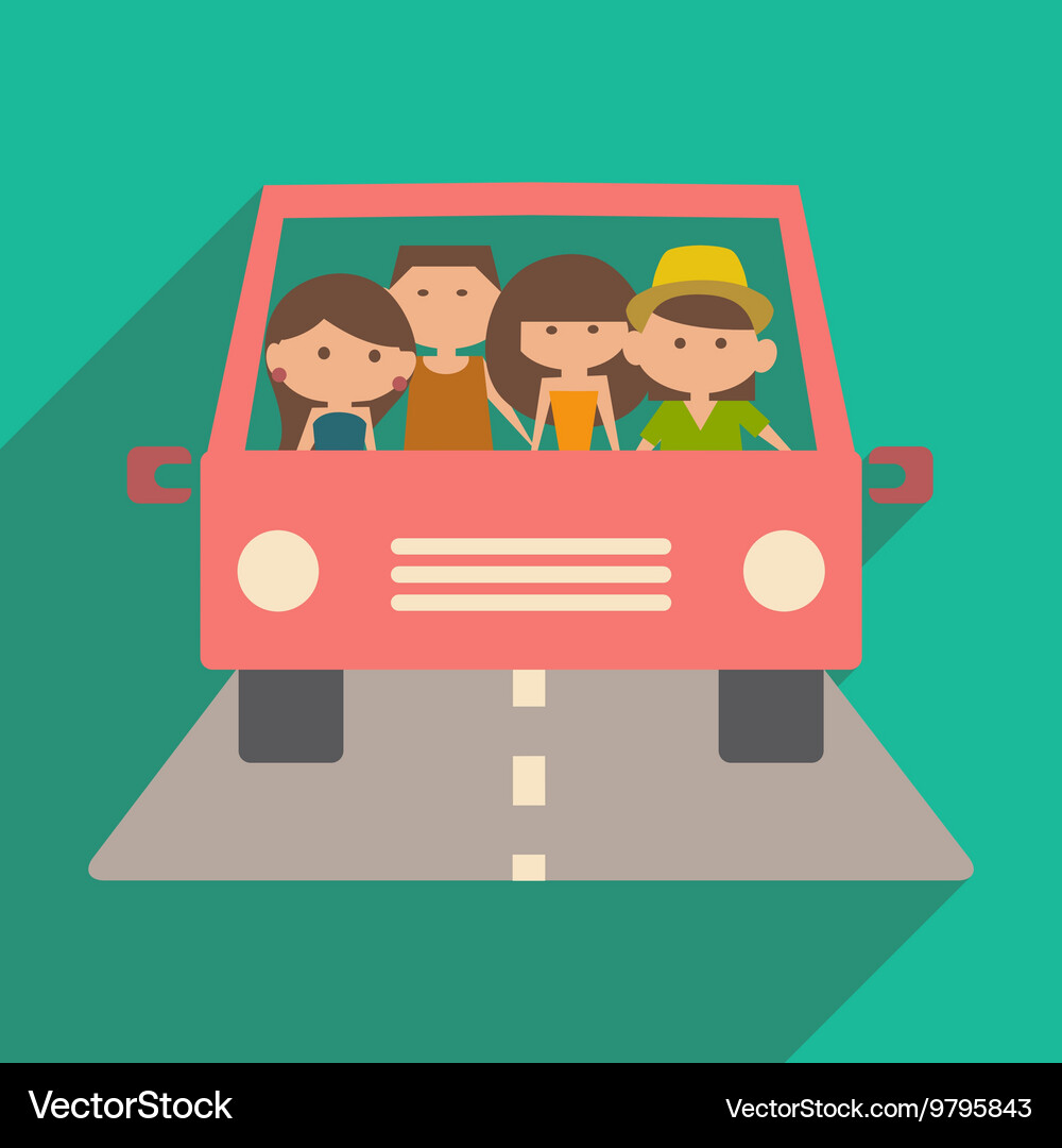Flat with shadow icon and mobile application Vector Image