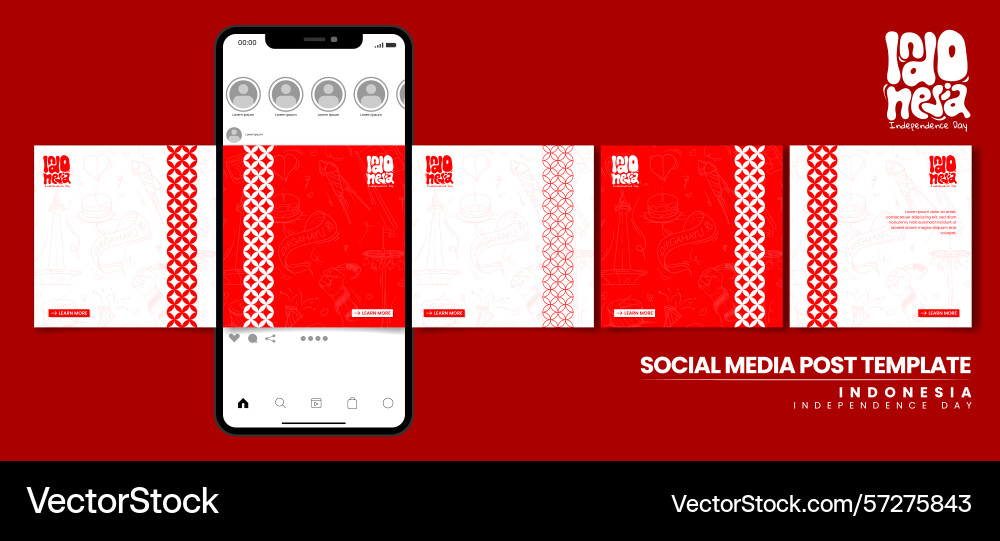 Set of carousel template design with simple Set of carousel template design with simple Vector Image