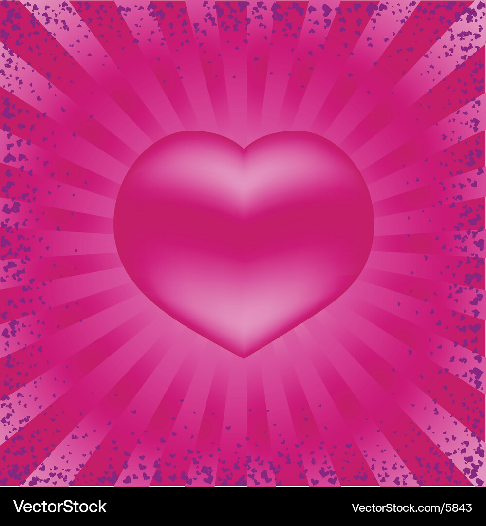 Sparkling Heart Burst Background Vector Image