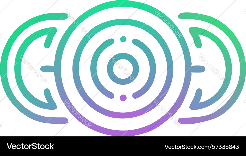 Vibrant abstract circular pattern interconnected vector image