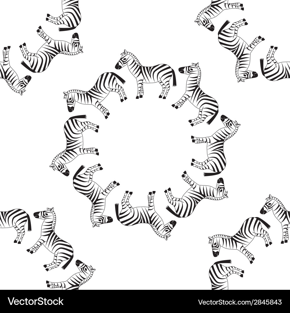 Zebra Pattern Seamless Texture Vector Image