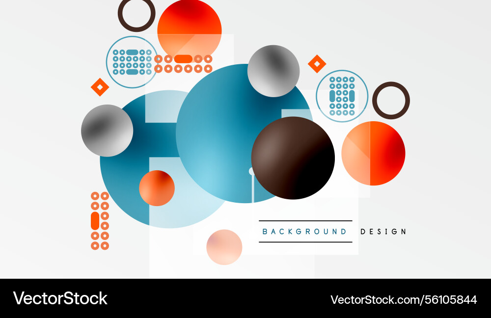 Circles and elements geometric abstract background Circles and elements geometric abstract background vector image