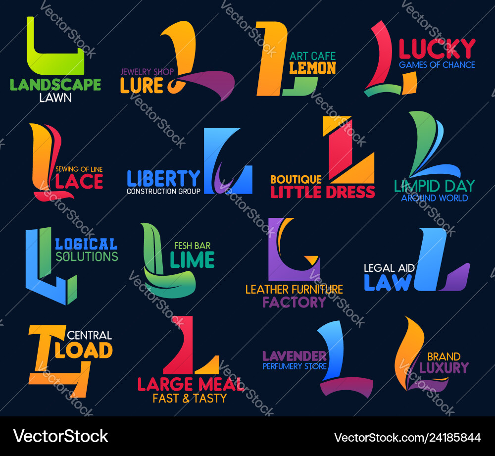 L Brief Corporate Identity Industrial Design Icon L Brief Corporate Identity Industrial Design Icon vektorbild