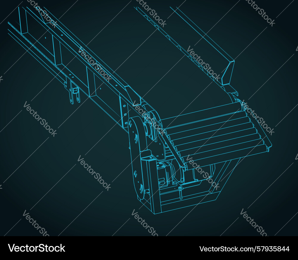 Loading conveyor with hydraulically adjustable vector image