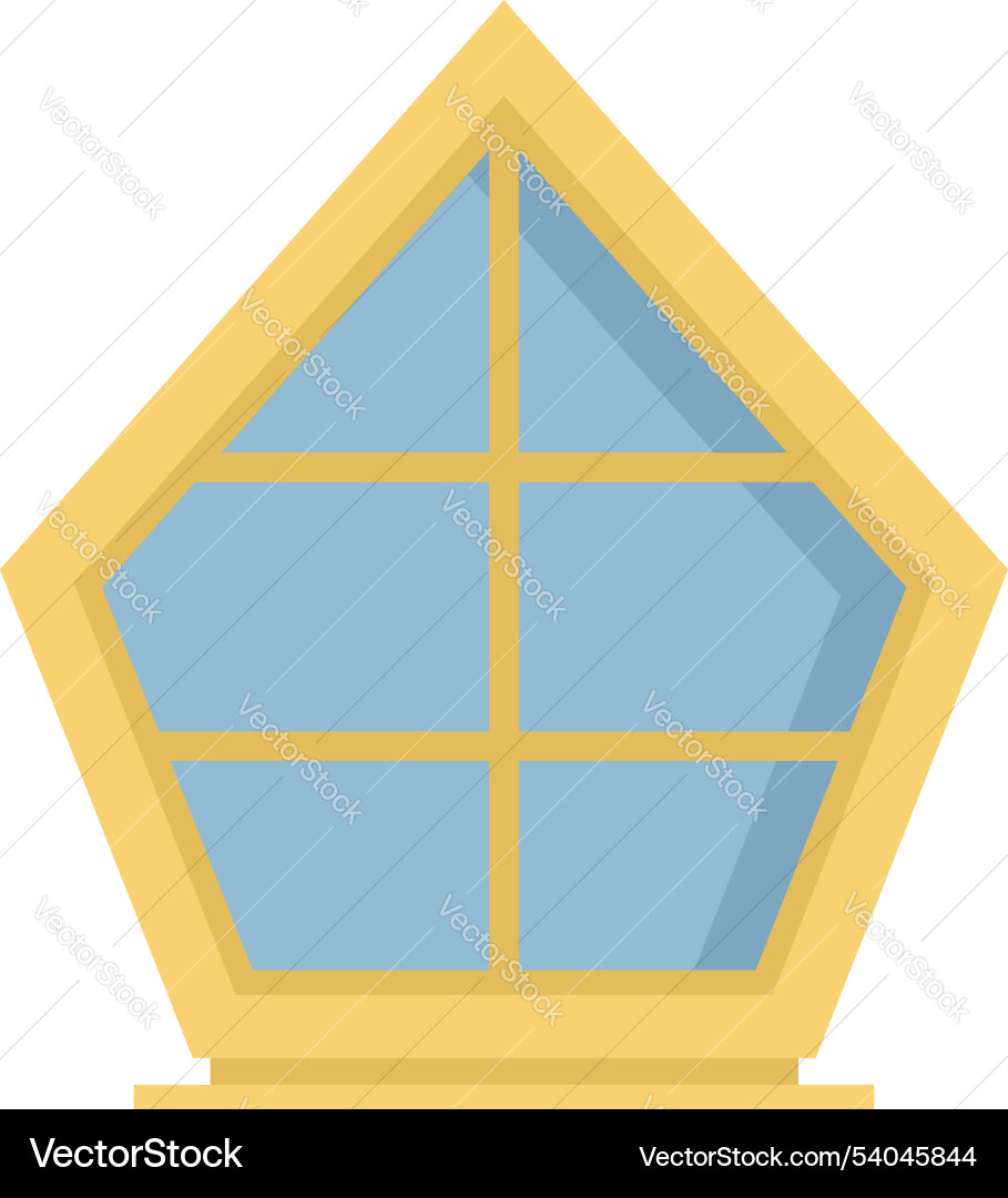 Pentagonal attic window providing light Pentagonal attic window providing light vector image
