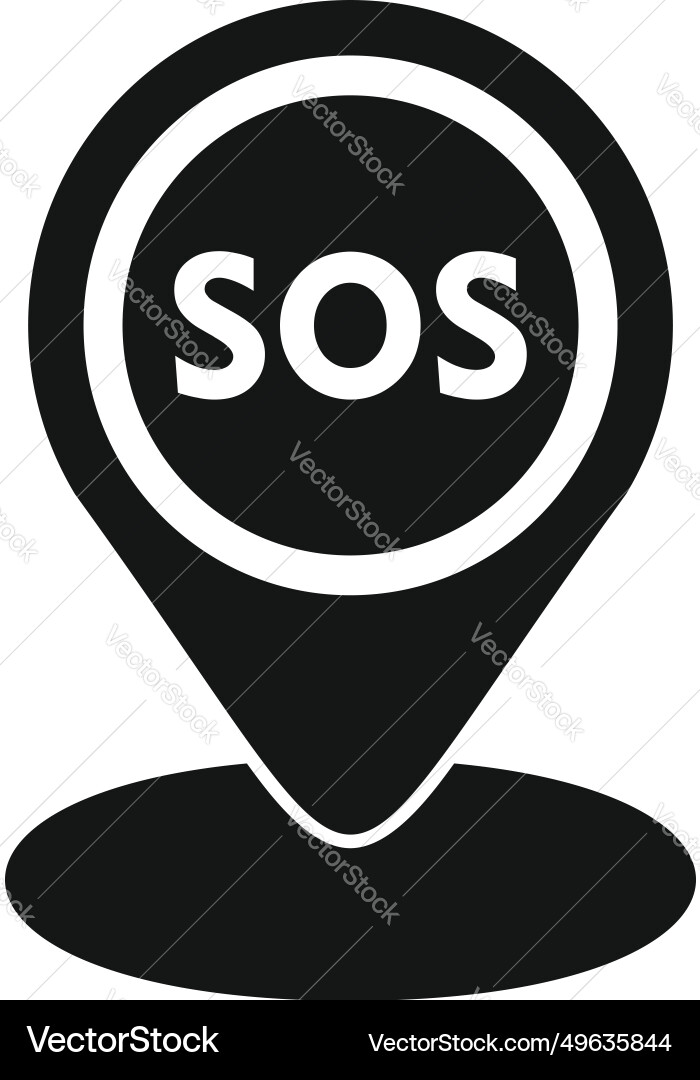 Sos location exit signal icon simple Sos location exit signal icon simple Vector Image