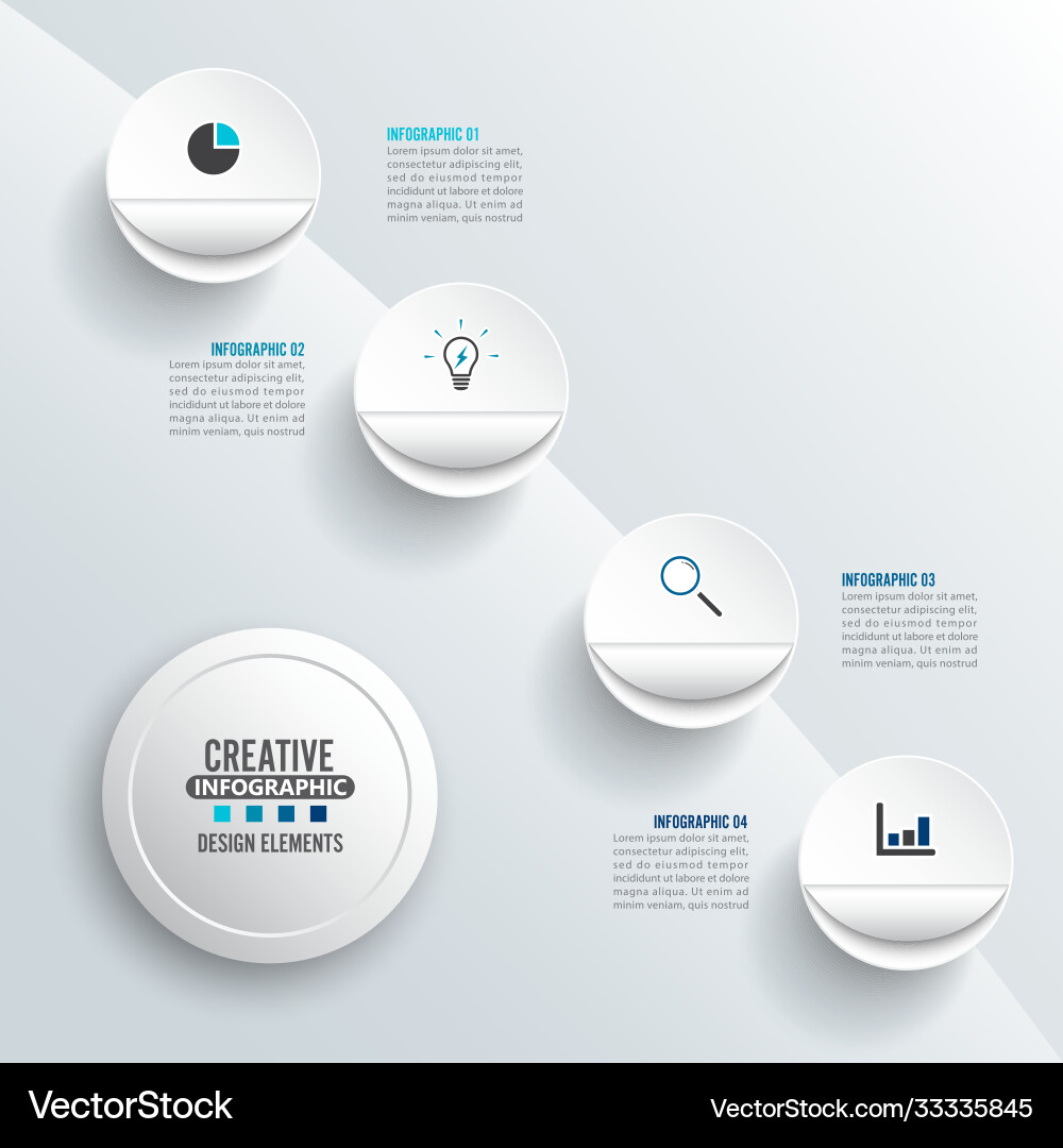 Abstract elements graph infographic template Abstract elements graph infographic template vector image
