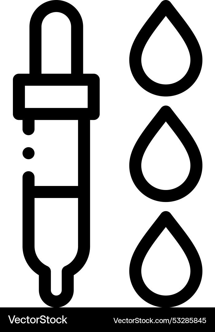 Dropper icon thin linear style design isolated Dropper icon thin linear style design isolated vector image