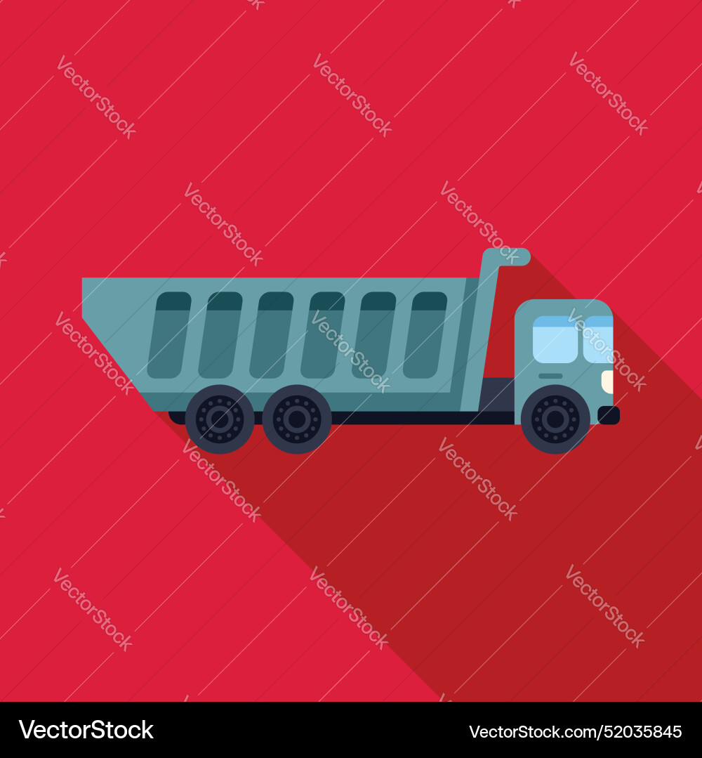Large dump truck carrying building materials Vector Image