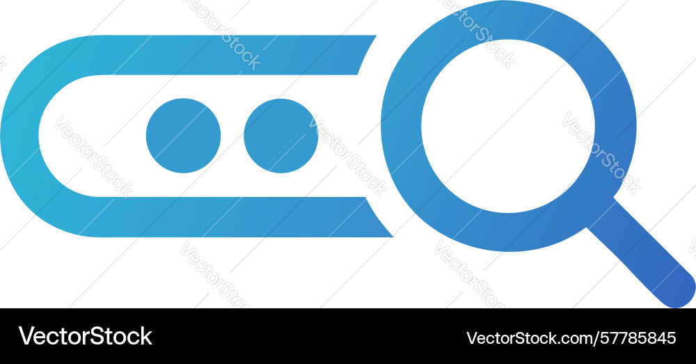 Linear search progress data discovery icon vector image