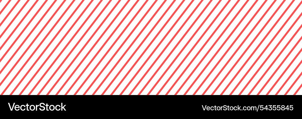 Seamless candy stripe pattern with diagonal red vector image