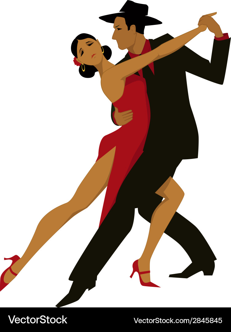 Tango Couple Dancing Royalty Free Vector Image
