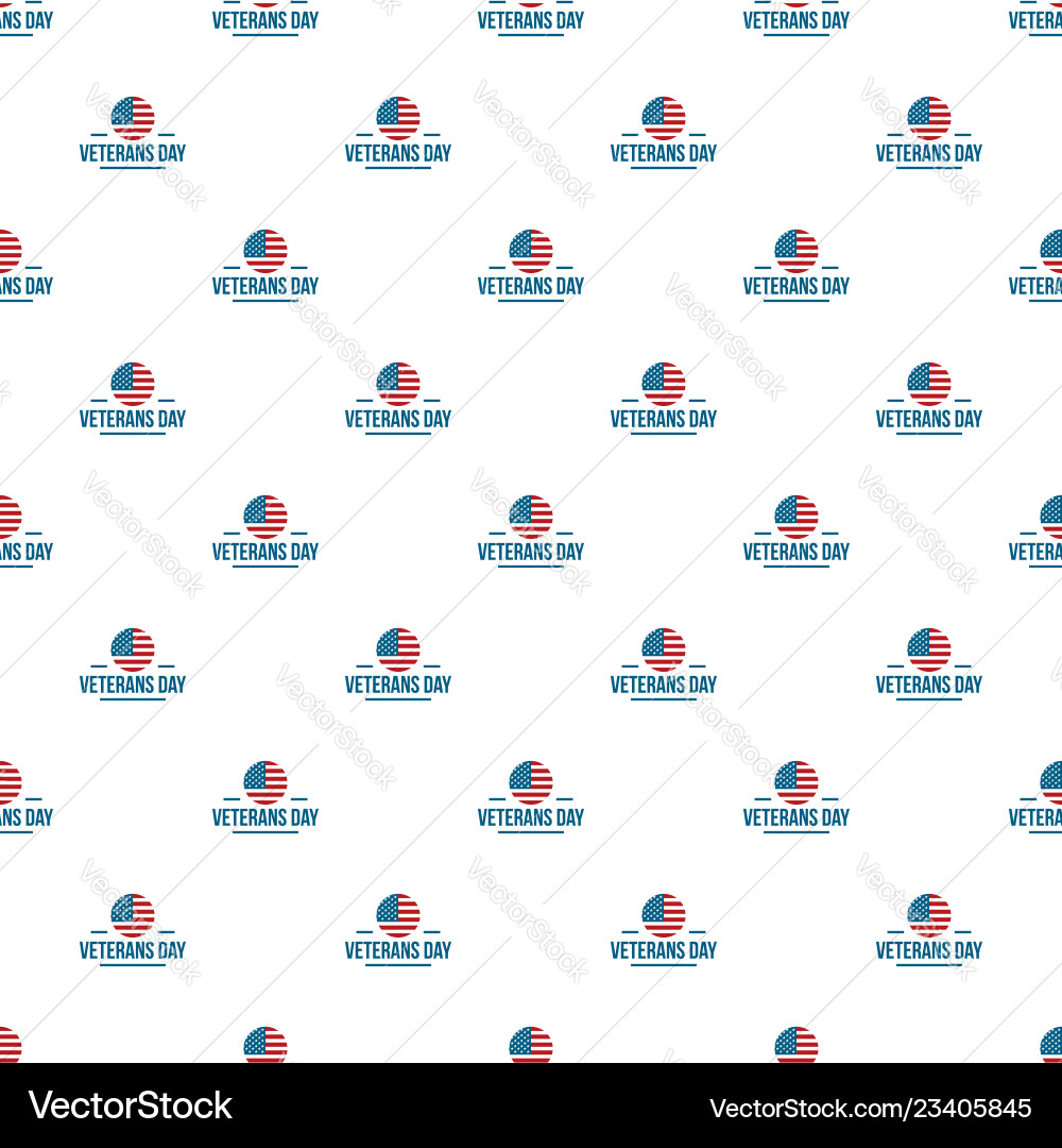 Us veterans day pattern seamless Vector Image