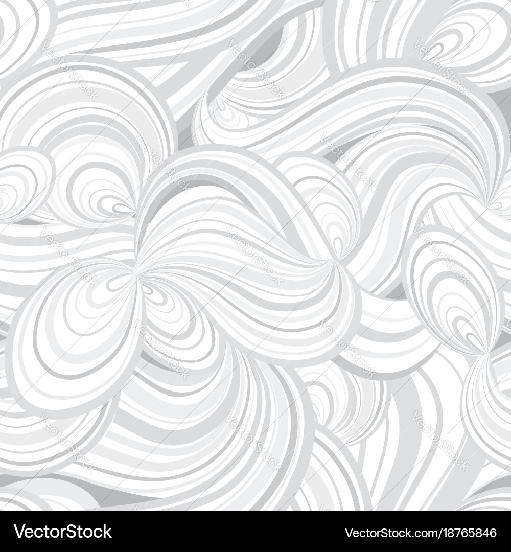 Abstract wave line and loops seamless pattern vector image