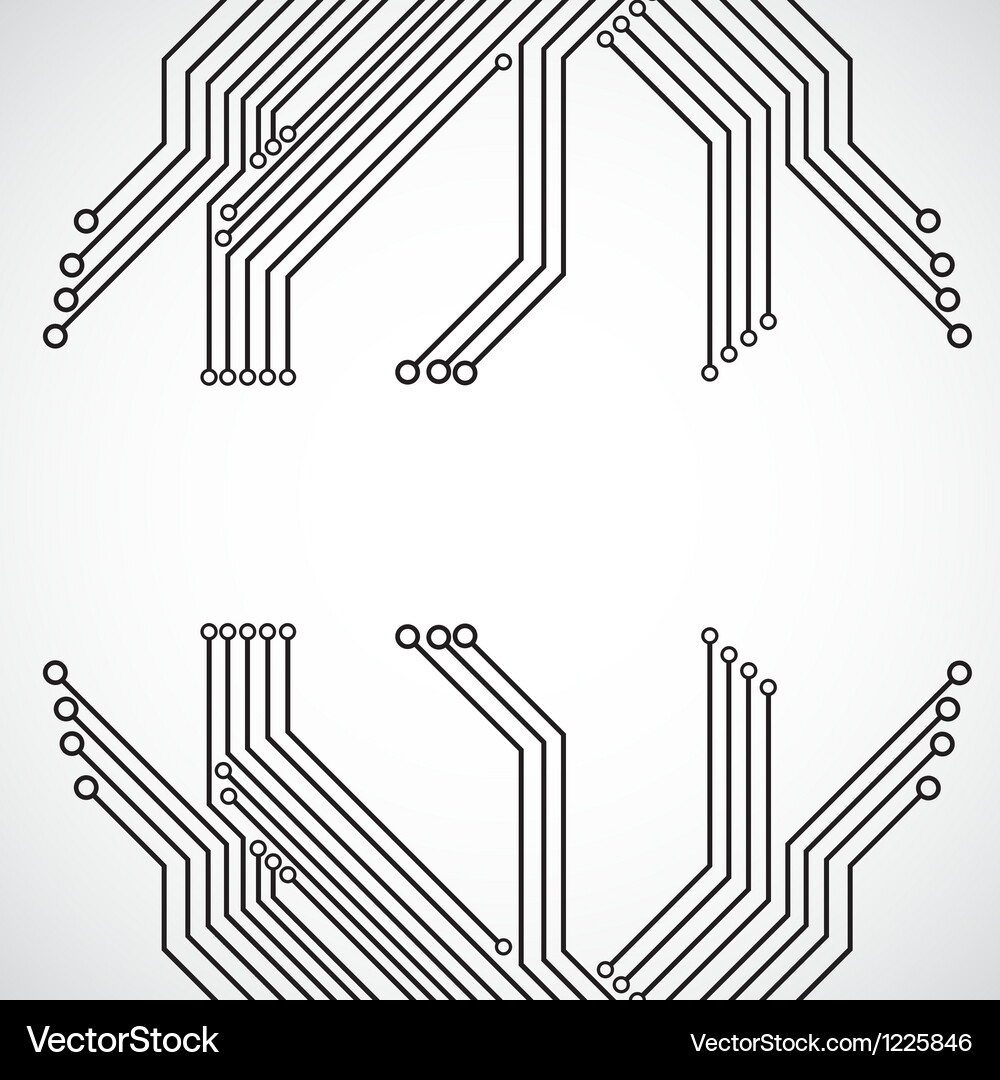 Electronic Circuit Network Background Vector Image