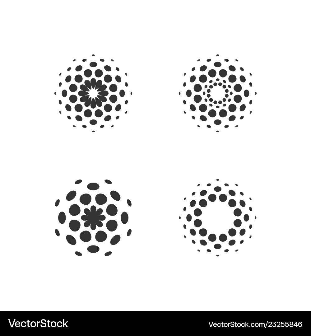 Halftone dots forms Halftone dots forms vector image