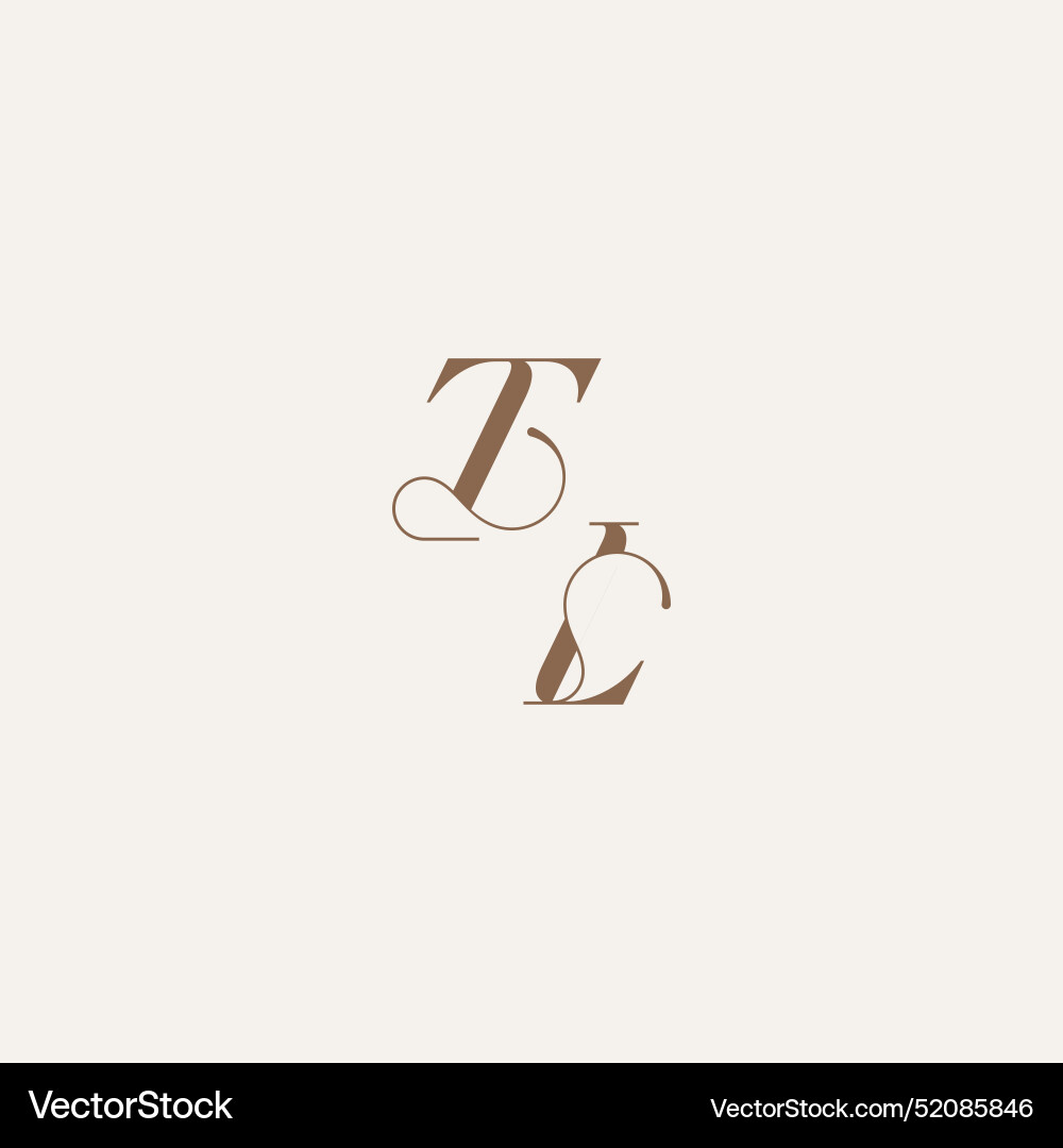 Initial monogram logo wedding concept design Vector Image
