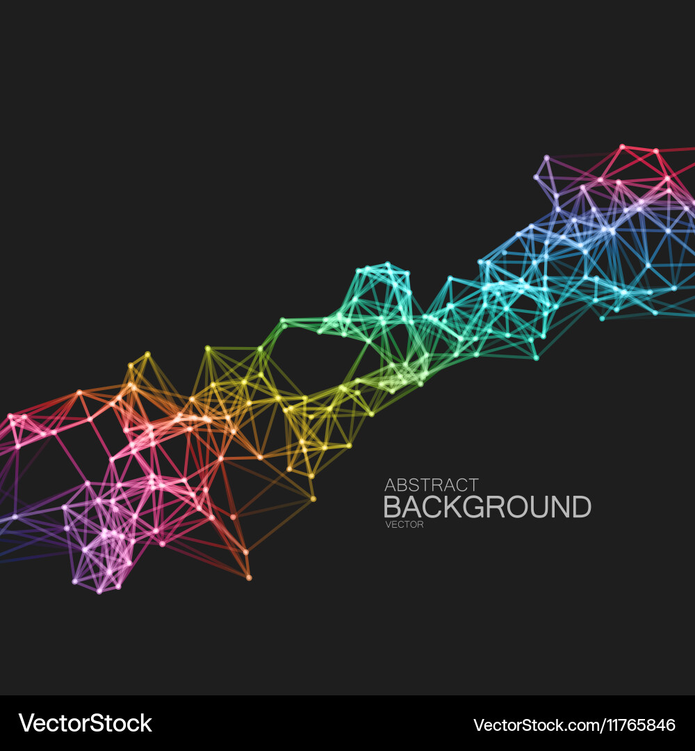 Iridescent Plexus Cyber Background vector image