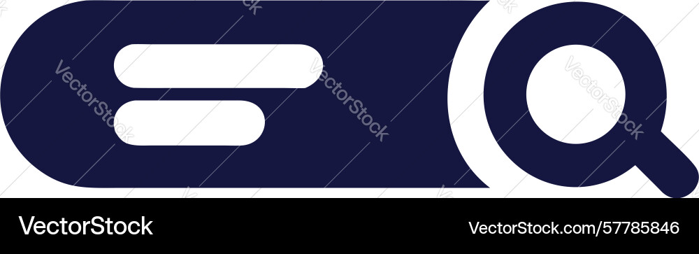 Solid modern search bar ui element icon design vector image